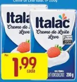 Supermercados Guanabara Creme de Leite Italic oferta