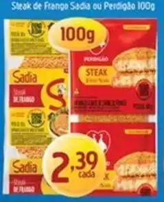 Supermercados Guanabara Steak de Frango Sadia ou Perdigão oferta