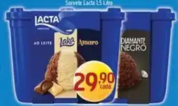 Supermercados Guanabara Sorvete lacta 1,5 litro oferta