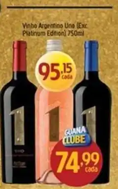 Supermercados Guanabara Vinho Argentino Uno (Exc. Platinum Edition) oferta