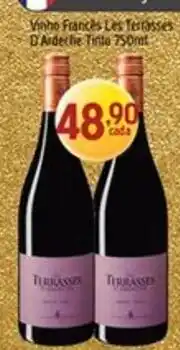 Supermercados Guanabara Vinho francês les terrasses d'arderrie tinta oferta