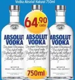 Supermercados Guanabara Absolut vodka oferta