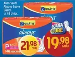 Supermercados Guanabara Absorvente always suave básico oferta