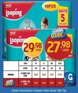 Supermercados Guanabara Fraldas descartáveis pampers pants ajuste total top oferta