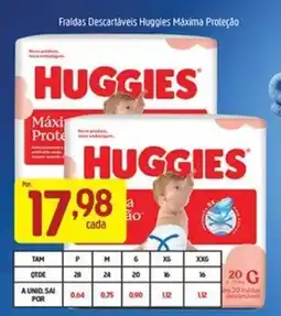 Supermercados Guanabara Fraldas descartáveis huggies máxima proteção oferta