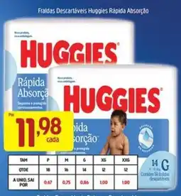 Supermercados Guanabara Fraldas descartáveis huggies rápida absorção oferta