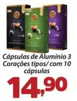 Confiança Supermercados Cápsulas de Alumínio 3 Corações tipos oferta