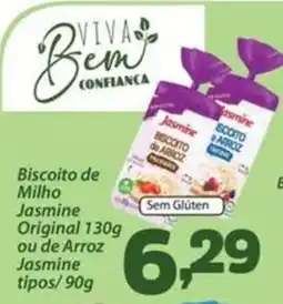 Confiança Supermercados Biscoito de Milho Jasmine Original ou de Arroz Jasmine tipos oferta