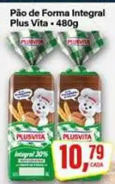 Rede Supermarket Pão de Forma Integral Plus Vita - 480g oferta
