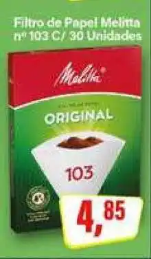 Rede Supermarket Filtro de Papel Melitta nº 103 C oferta