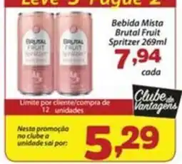 Confiança Supermercados Bebida mista brutal fruit spritzer oferta