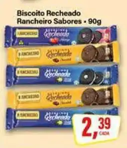 Rede Supermarket Biscoito Recheado Rancheiro Sabores oferta