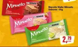 Rede Supermarket Biscoito Wafer Minueto Sabores oferta
