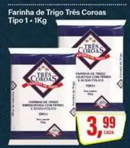 Rede Supermarket Farinha de Trigo Três Coroas Tipo 1 - 1Kg oferta