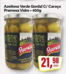 Rede Supermarket Azeitona Verde Gordal C/ Caroço Pramesa Vidro oferta