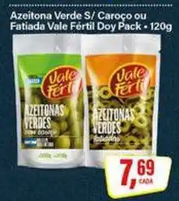 Rede Supermarket Azeitona Verde S/ Caroço ou Fatiada Vale Fértil Doy Pack oferta