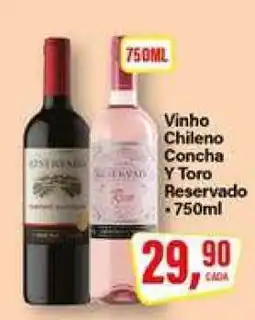 Rede Supermarket Vinho Chileno Concha Y Toro Reservado oferta