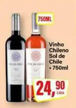 Rede Supermarket Vinho Chileno Sol de Chile oferta