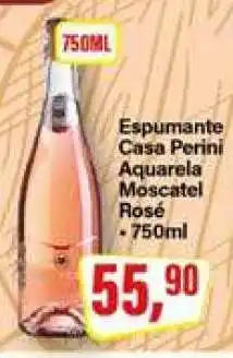 Rede Supermarket Espumante Casa Perini Aquarela Moscatel Rosé oferta