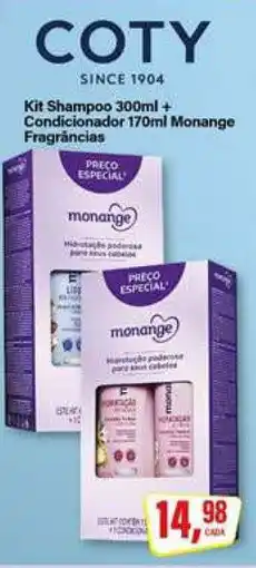 Rede Supermarket Kit Shampoo 300ml + Condicionador 170ml Monange Fragrâncias oferta