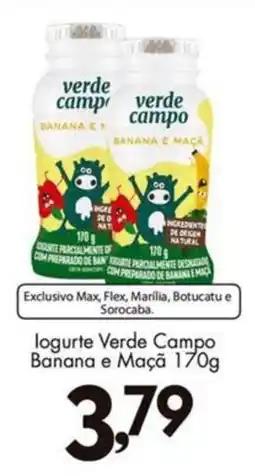 Confiança Supermercados Iogurte verde campo banana e maçã oferta