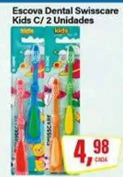 Rede Supermarket Escova Dental Swisscare Kids C/ 2 Unidades oferta
