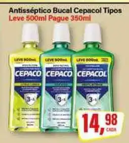 Rede Supermarket Antisséptico Bucal Cepacol Tipos oferta