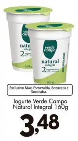 Confiança Supermercados Iogurte verde campo natural integral oferta