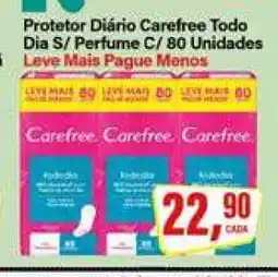 Rede Supermarket Protetor Diário Carefree Todo Dia S/ Perfume C/ 80 Unidades oferta