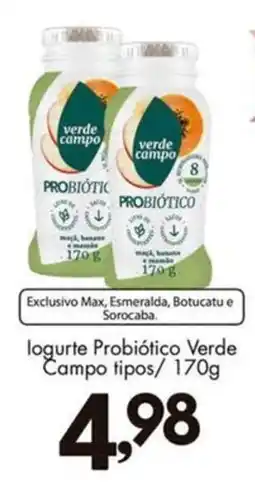 Confiança Supermercados logurte probiótico verde campo tipos oferta