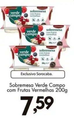 Confiança Supermercados Sobremesa verde campo com frutas vermelhas oferta