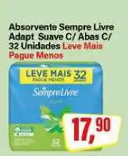 Rede Supermarket Absorvente Sempre Livre Adapt Suave C/ Abas C/ 32 Unidades oferta