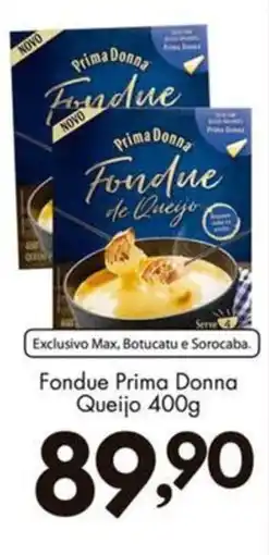 Confiança Supermercados Fondue prima donna queijo oferta