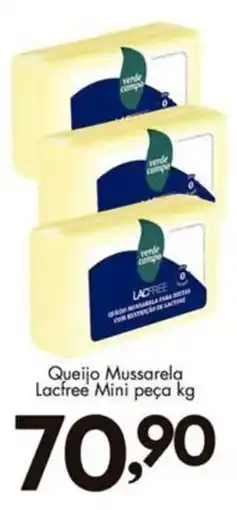 Confiança Supermercados Queijo Mussarela Lacfree Mini peça kg oferta