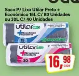 Rede Supermarket Saco P/ Lixo Utilar Preto + Econômico oferta