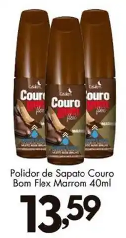 Confiança Supermercados Polidor de Sapato Couro Bom Flex Marrom oferta