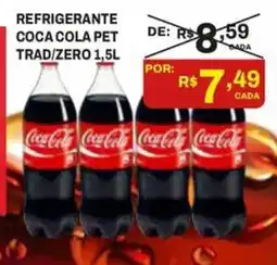 Tome Leve Refrigerante coca cola pet trad/zero 1,5l oferta