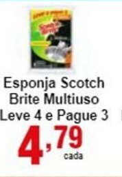 Rossi Supermercado Esponja Scotch Brite Multiuso L4 P3 oferta
