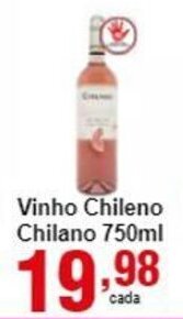 Rossi Supermercado Vinho Chileno Chilano 750ml oferta