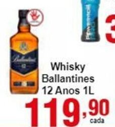 Rossi Supermercado Whisky Ballantines 12 Anos, 1L oferta