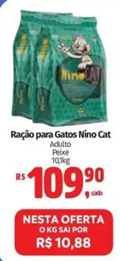 Supermercados Mateus Ração para Gatos Nino Cat Adulto Peixe oferta