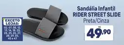 Supermercados Jau Serve Sandália Infantil Rider Street Slide Preta/Cinza oferta