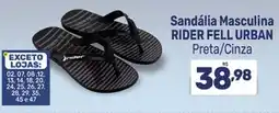 Supermercados Jau Serve Sandália Masculina Rider Fell Urban Preta/Cinza oferta