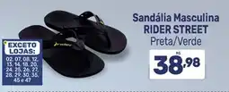 Supermercados Jau Serve Sandália Masculina Rider Street Preta/Verde oferta