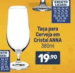 Supermercados Jau Serve Taça para Cerveja em Cristal ANNA oferta