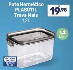 Supermercados Jau Serve Pote Hermético Plasútil Trava Mais oferta