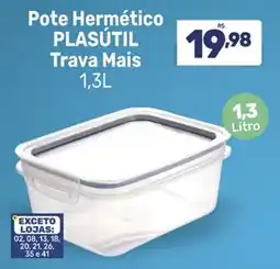 Supermercados Jau Serve Pote Hermético Plasútil Trava Mais oferta