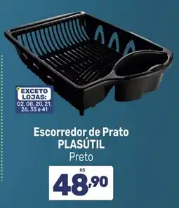 Supermercados Jau Serve Escorredor de Prato Plasútil Preto oferta