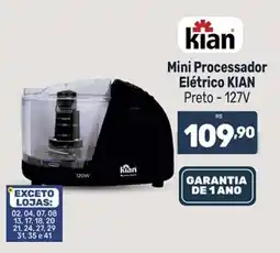 Supermercados Jau Serve Mini Processador Elétrico Kian Preto - 127V oferta