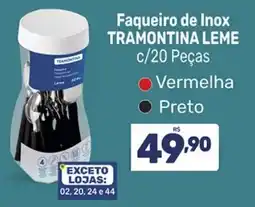Supermercados Jau Serve Faqueiro de inox tramontina leme oferta